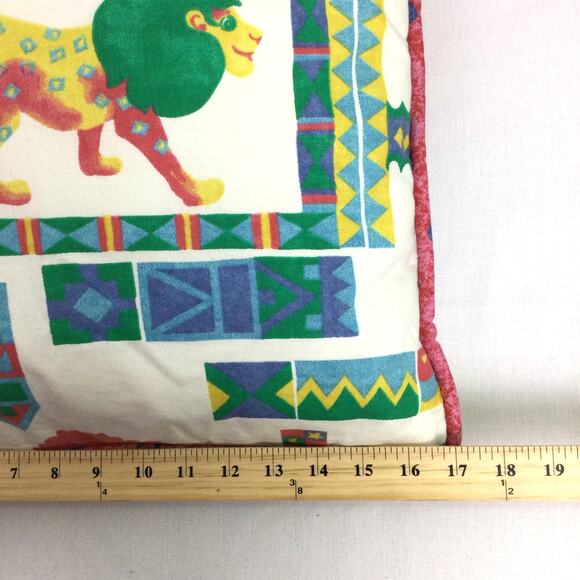 Jungle Animal Nursery Children’s 17” x 17” Handmade Throw Pillows Bundle of Two - Picture 8 of 9